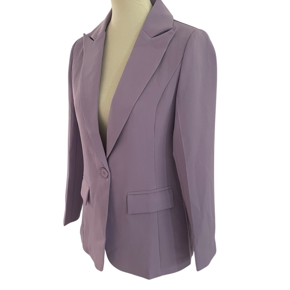 NEW WITH TAGS! * LCRRRN Sophisticated Women's Lavender Blazer * Size XS - Picture 6 of 16